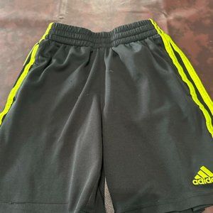 Boys 10/12 Adidas gray & yellow shorts
